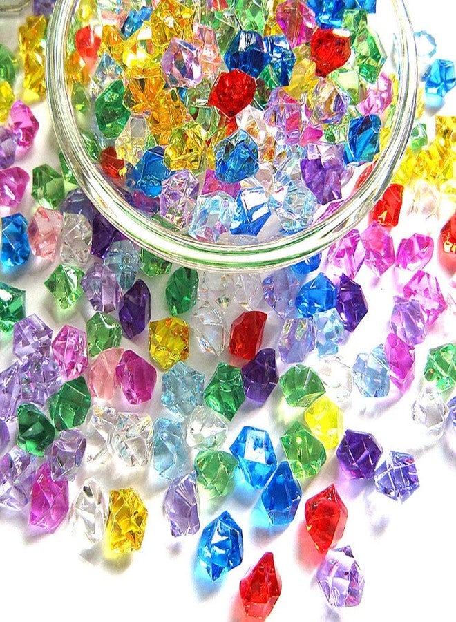 Firstly Traders 100g Acrylic Diamonds Faux Crystals for Home Decor Vase Fillers Acrylic Ice Rock Cubes Gems for Arts and Crafts, Vase Fillers Decoration Stones, Shiny Pebbles(Multi) - Image 3